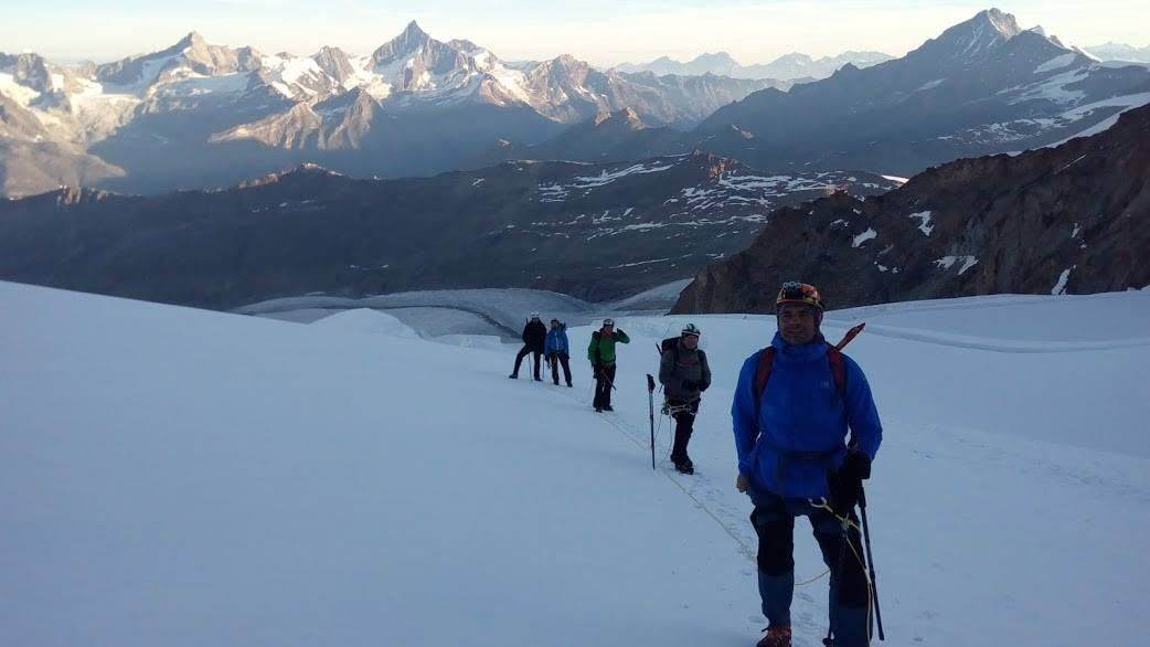 Výstup na ľadovci, Mont Blanc