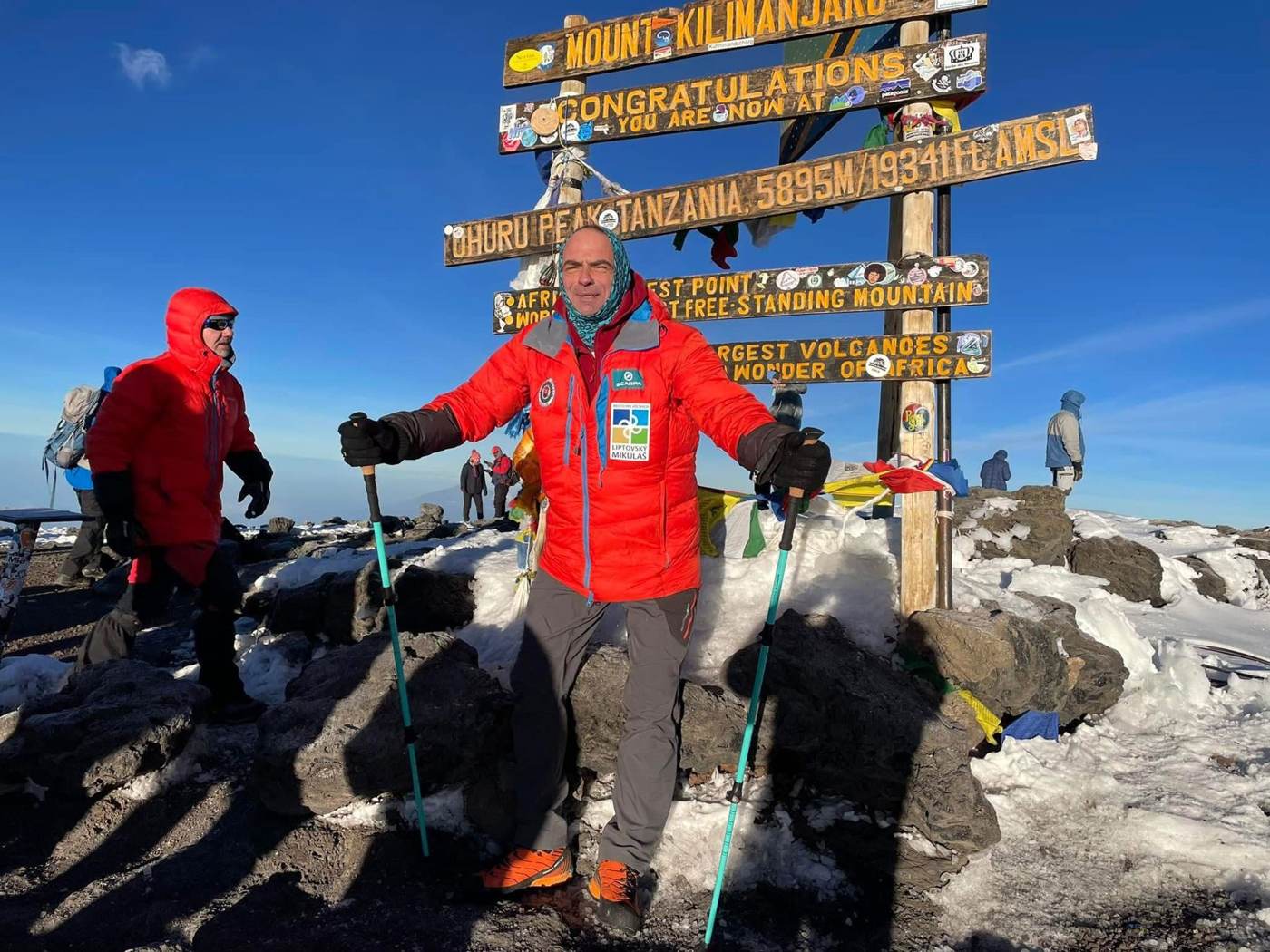 Vrchol Kilimandžára, tabuľa Uhuru Peak